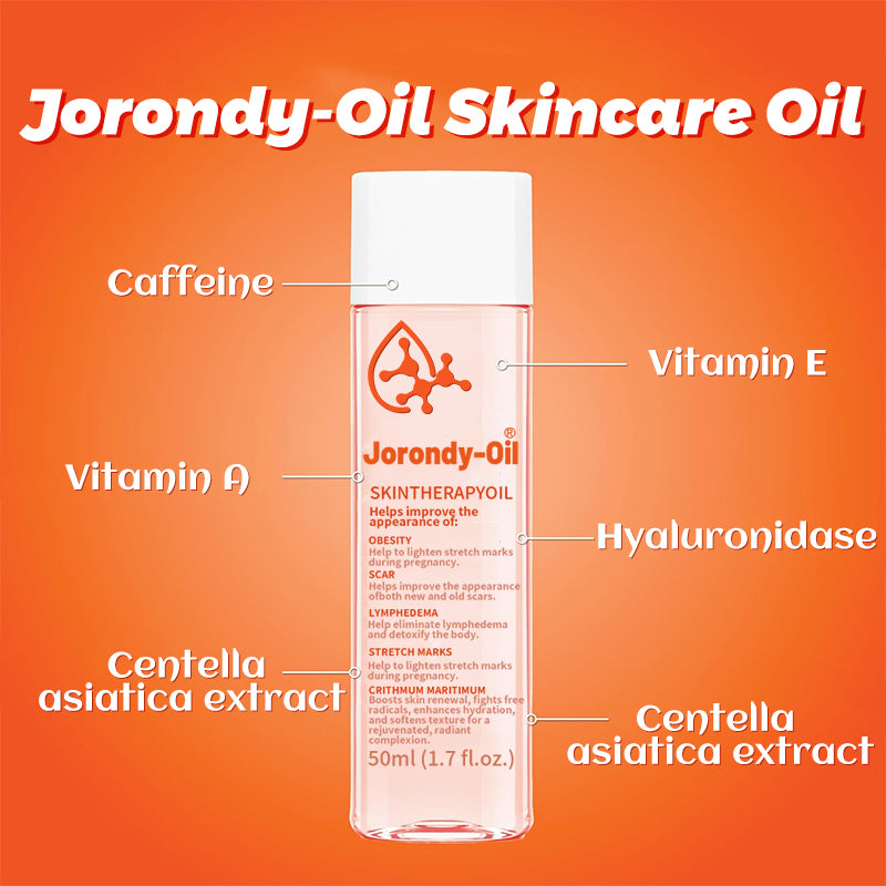 Jorondy-Oil Skincare Body Oil, Serum for Scars and Stretchmarks, Burn Fat,Face Moisturizer Dry Skin, Non-Greasy, Dermatologist Recommended, Non-Comedogenic, For All Skin Types, with Vitamin A, E, 1.7 oz（Special offer for the last hour)