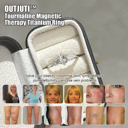 Tourmaline Magnetic Therapy Titanium Ring🔥